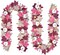 70 Inch Faux Leaf Garland(	White + Dark Purple + Pink)70.87 x 7.9 x 6 inches